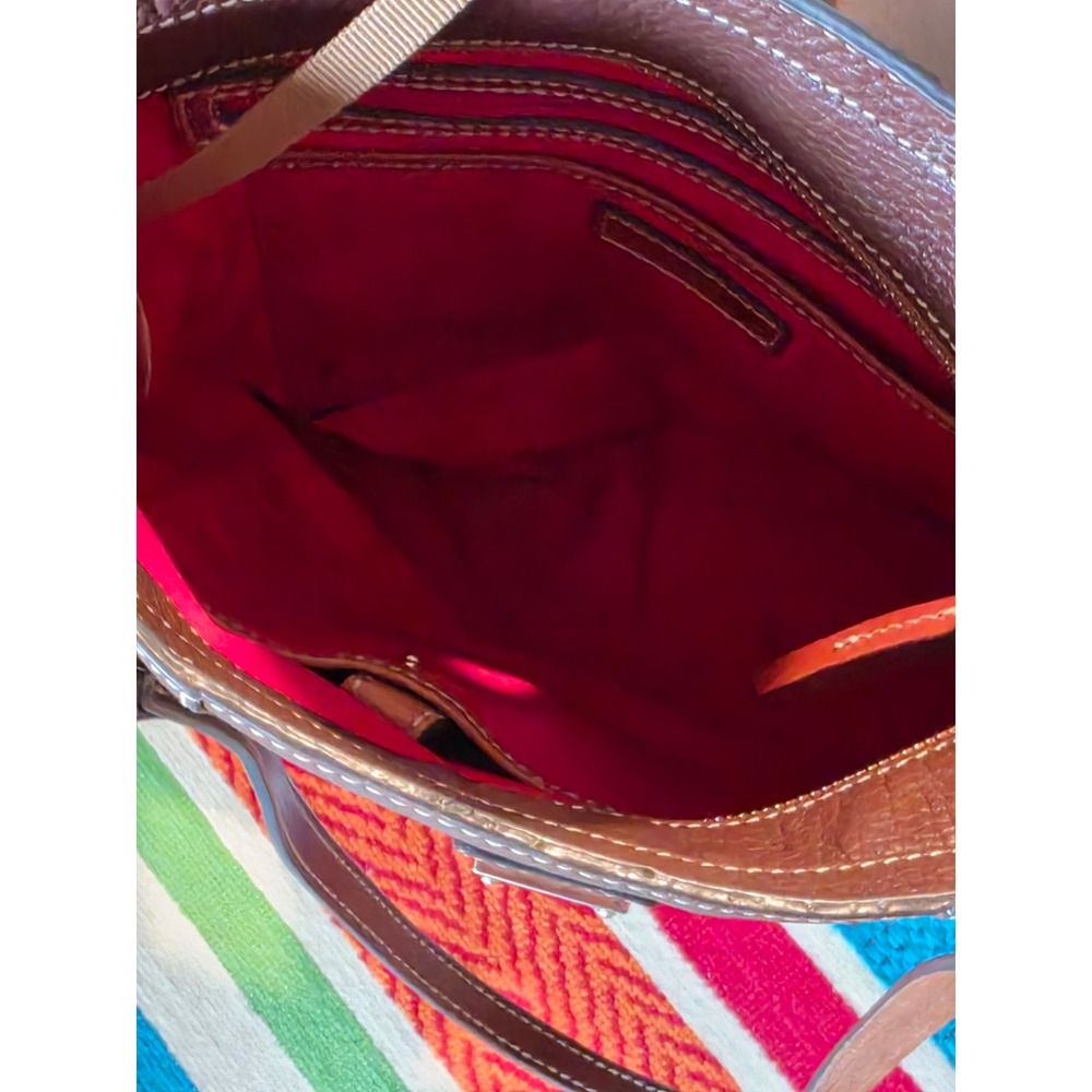 Dooney & Bourke Pebble Grain Leather Tote Bag Brown Shoulder Bag Zip Top - Picture 12 of 12